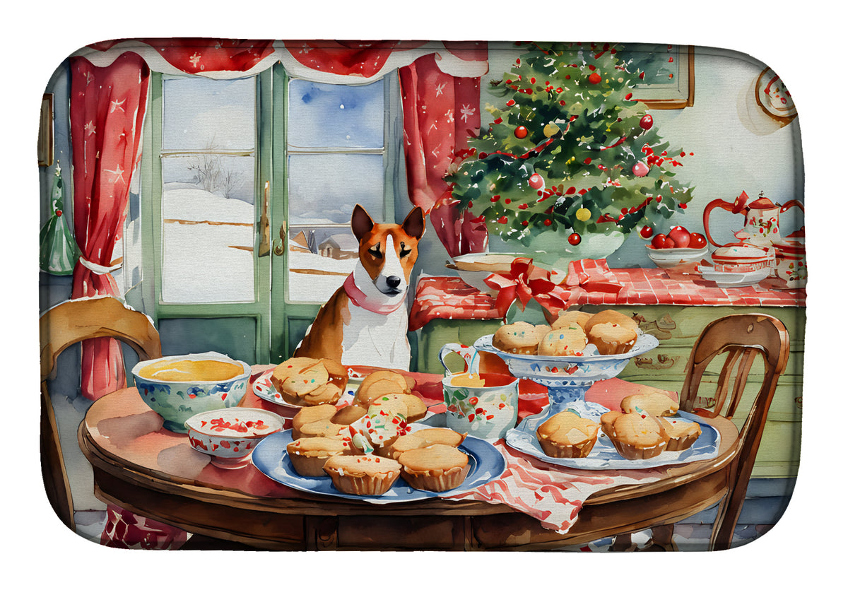 Buy this Basenji Christmas Cookies Dish Drying Mat