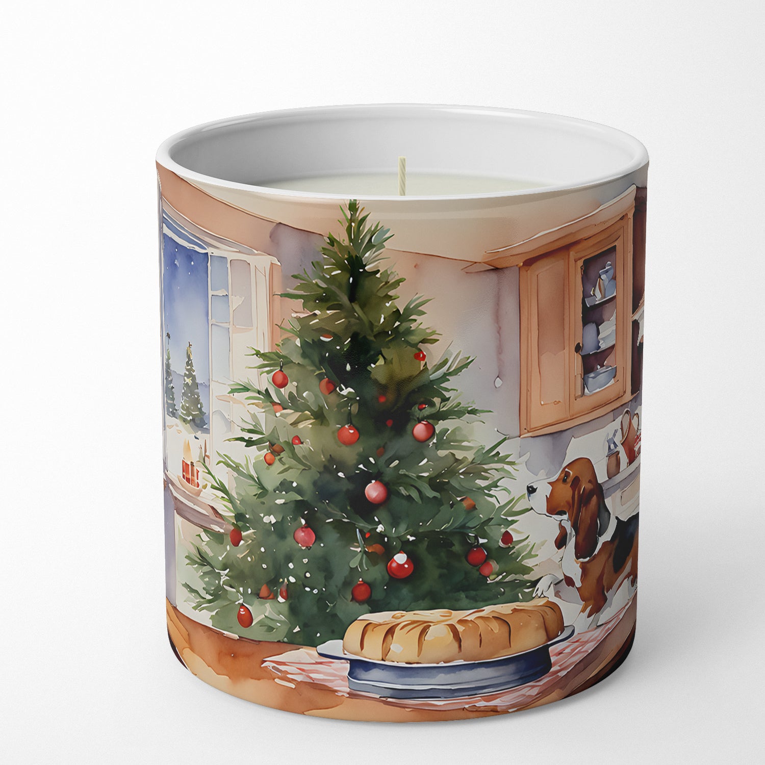 Basset Hound Christmas Cookies Decorative Soy Candle