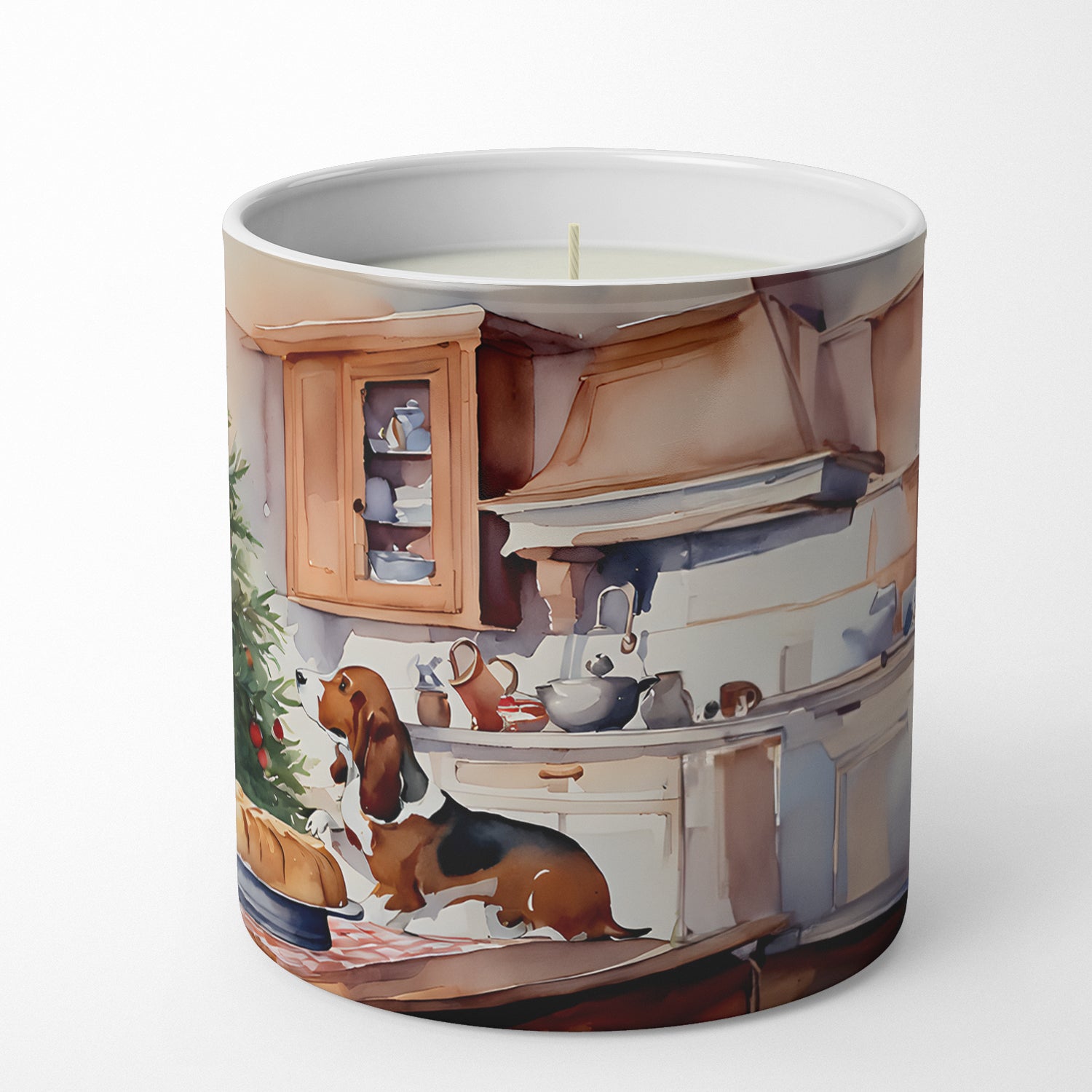 Basset Hound Christmas Cookies Decorative Soy Candle