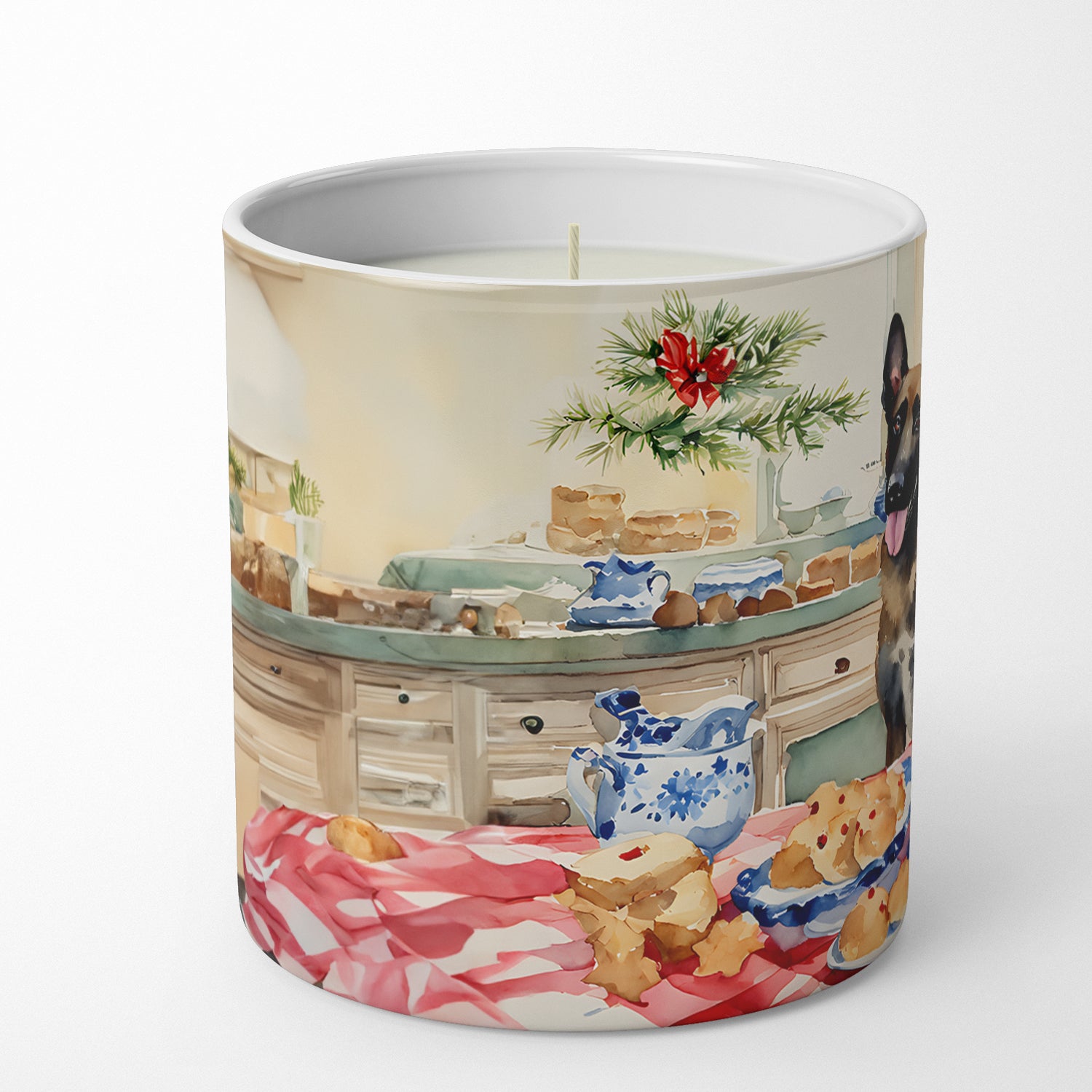 Belgian Malinois Christmas Cookies Decorative Soy Candle