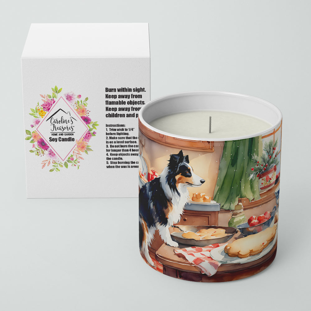 Border Collie Christmas Cookies Decorative Soy Candle