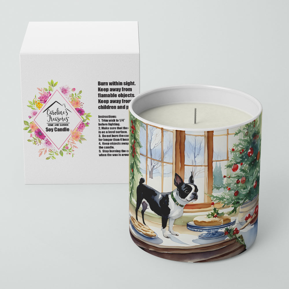 Boston Terrier Christmas Cookies Decorative Soy Candle