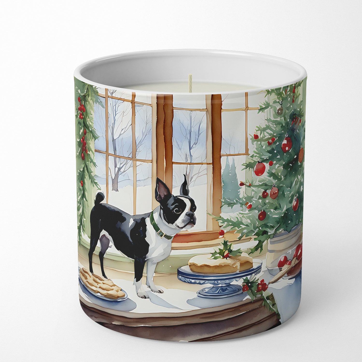 Buy this Boston Terrier Christmas Cookies Decorative Soy Candle