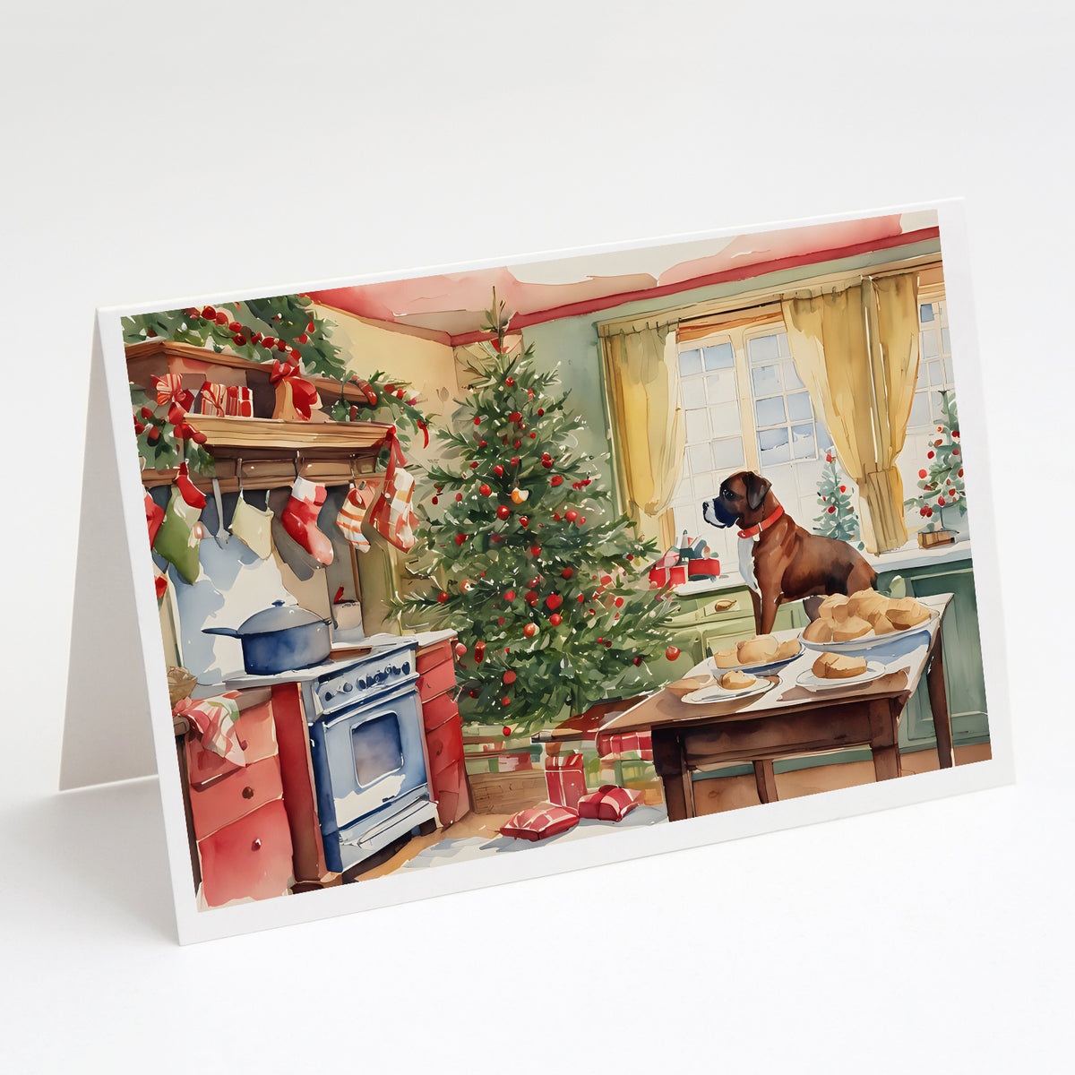 Buy this Boxer Christmas Cookies Greeting Cards Pack of 8