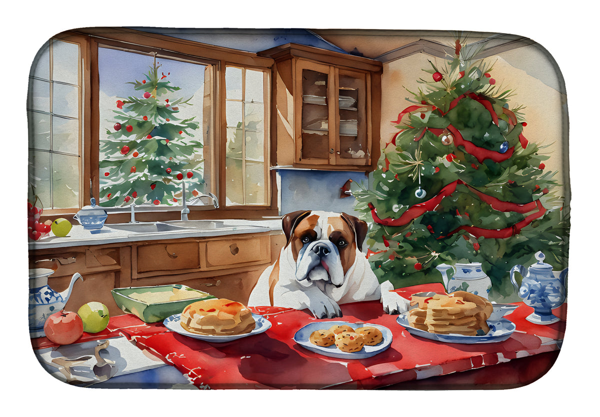 Buy this Boxer Christmas Cookies Dish Drying Mat