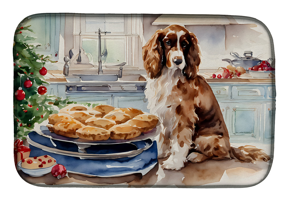 Buy this Cocker Spaniel Christmas Cookies Dish Drying Mat