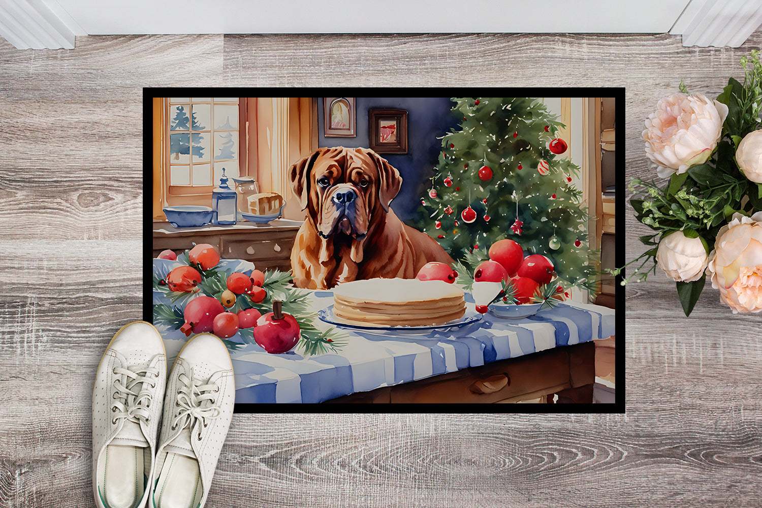 Buy this Dogue de Bordeaux Christmas Cookies Doormat