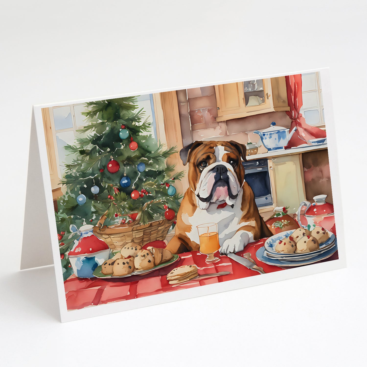 Buy this English Bulldog Christmas Cookies Greeting Cards Pack of 8