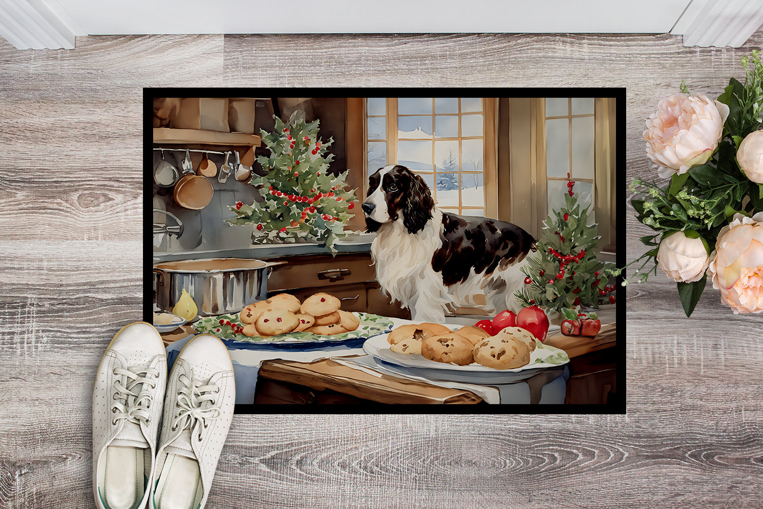 Buy this English Cocker Spaniel Christmas Cookies Doormat