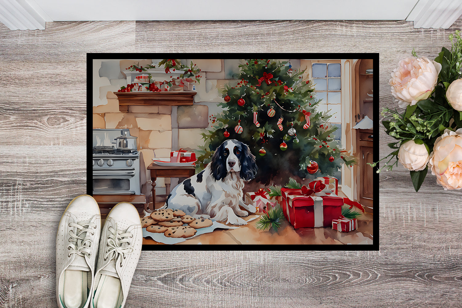 Buy this English Springer Spaniel Christmas Cookies Doormat