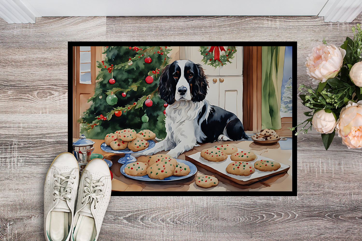 Buy this English Springer Spaniel Christmas Cookies Doormat