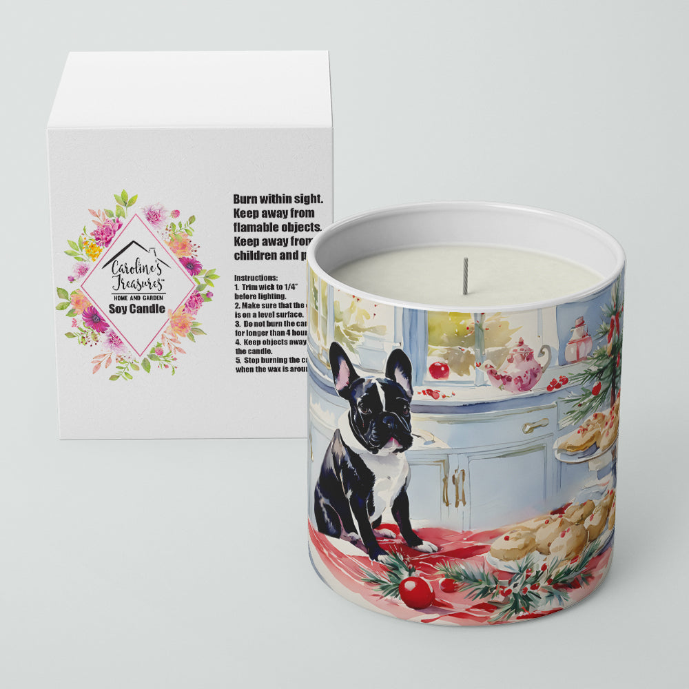 French Bulldog Christmas Cookies Decorative Soy Candle