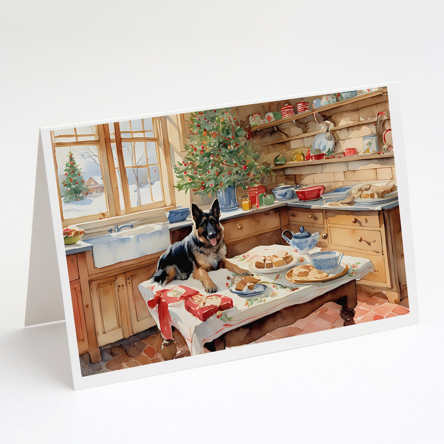 Buy this German Shepherd Christmas Cookies Greeting Cards Pack of 8