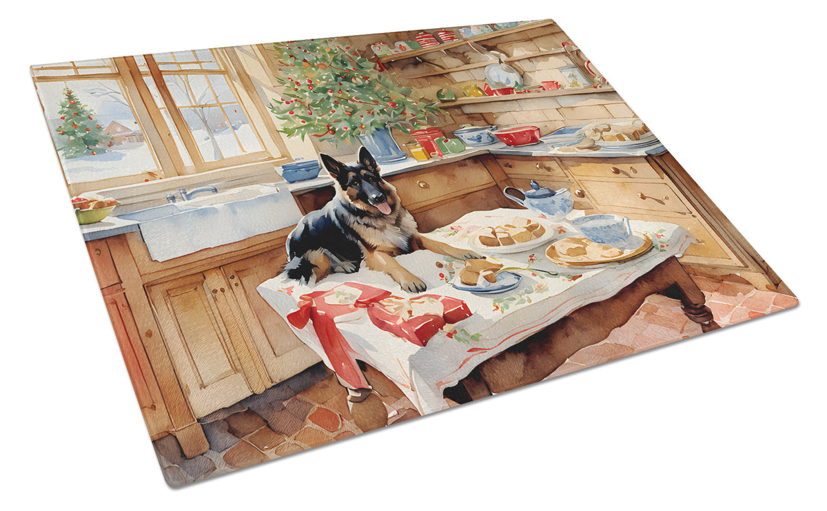 Buy this German Shepherd Christmas Cookies Glass Cutting Board