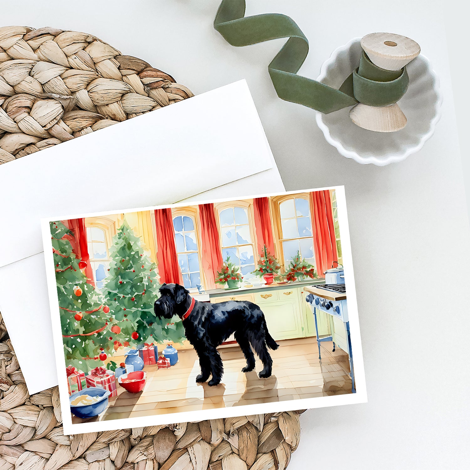 Buy this Giant Schnauzer Christmas Cookies Greeting Cards Pack of 8