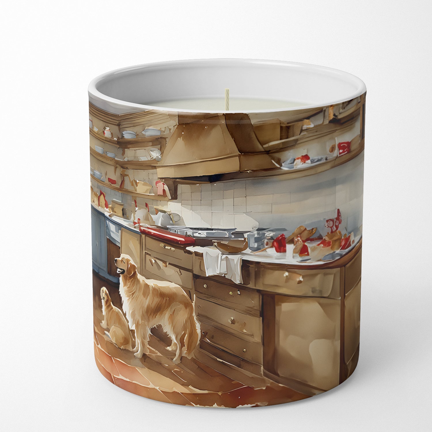 Golden Retriever Christmas Cookies Decorative Soy Candle