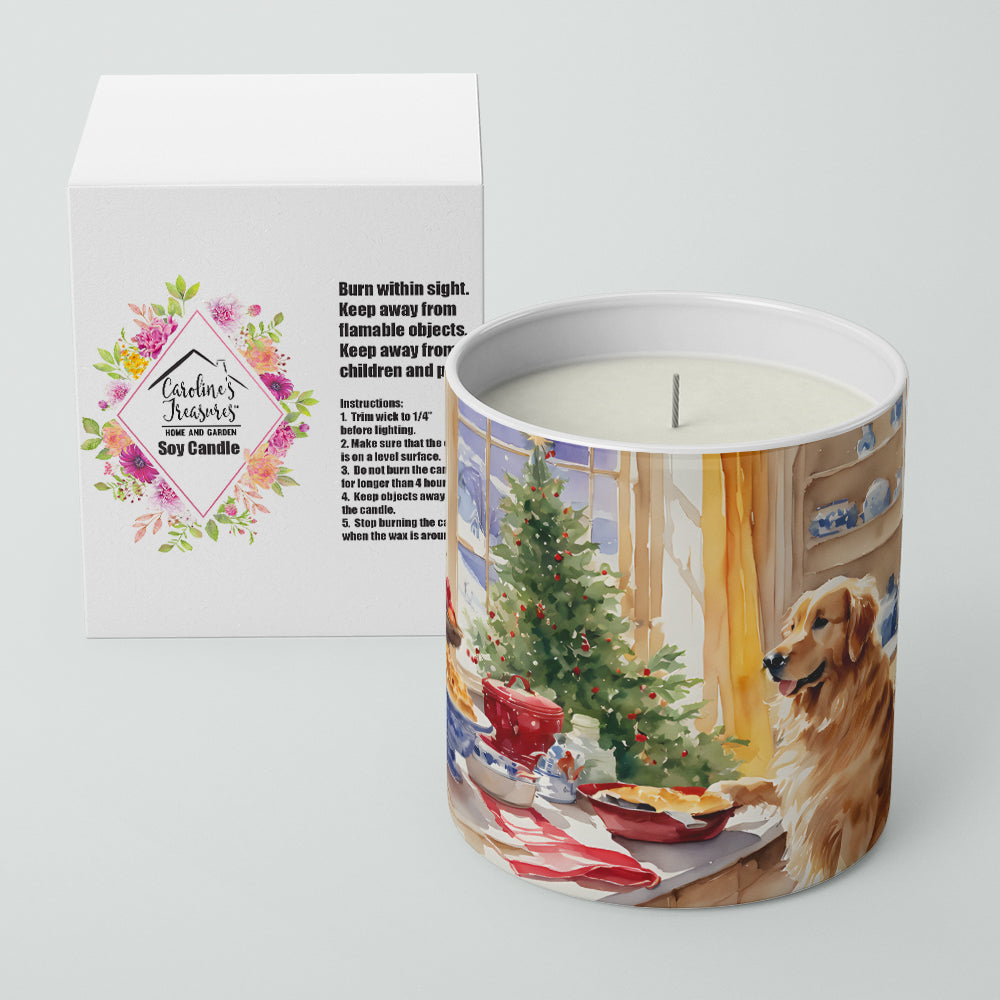 Golden Retriever Christmas Cookies Decorative Soy Candle