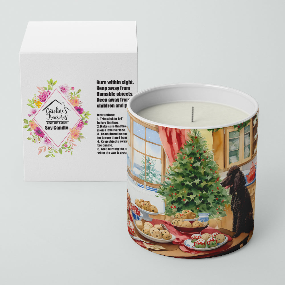 Irish Water Spaniel Christmas Cookies Decorative Soy Candle