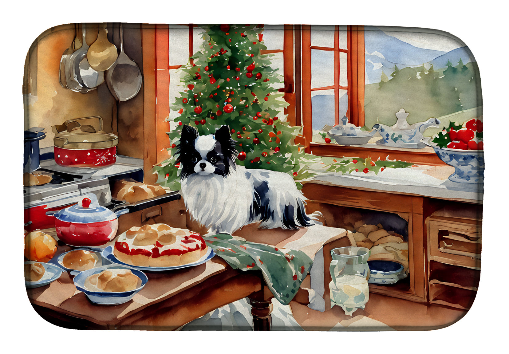 Buy this Japanese Chin Christmas Cookies Dish Drying Mat