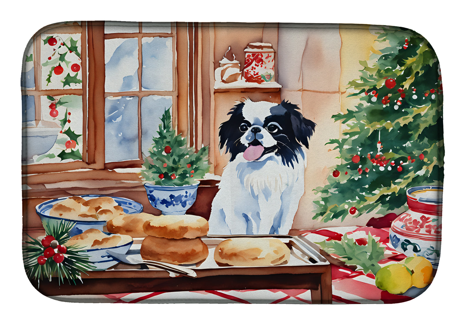 Buy this Japanese Chin Christmas Cookies Dish Drying Mat