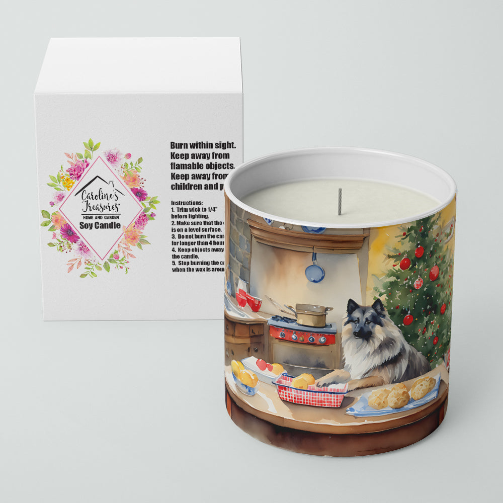 Keeshond Christmas Cookies Decorative Soy Candle