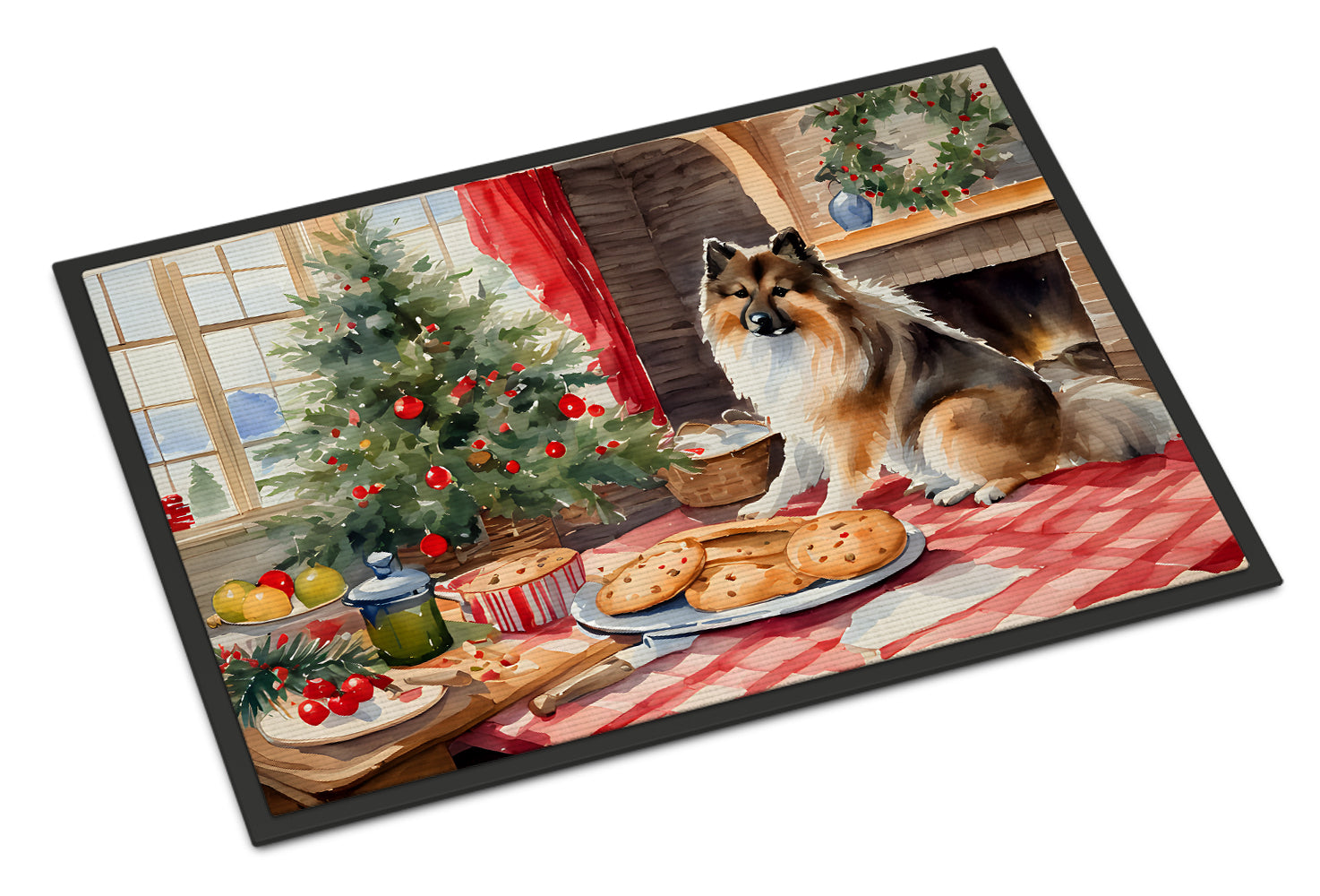 Buy this Keeshond Christmas Cookies Doormat