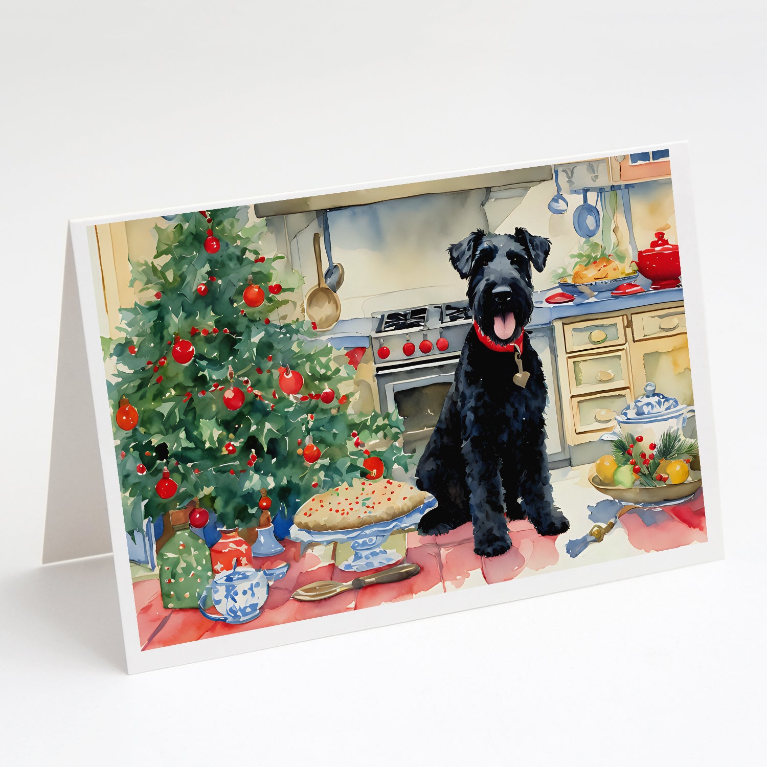 Buy this Kerry Blue Terrier Christmas Cookies Greeting Cards Pack of 8