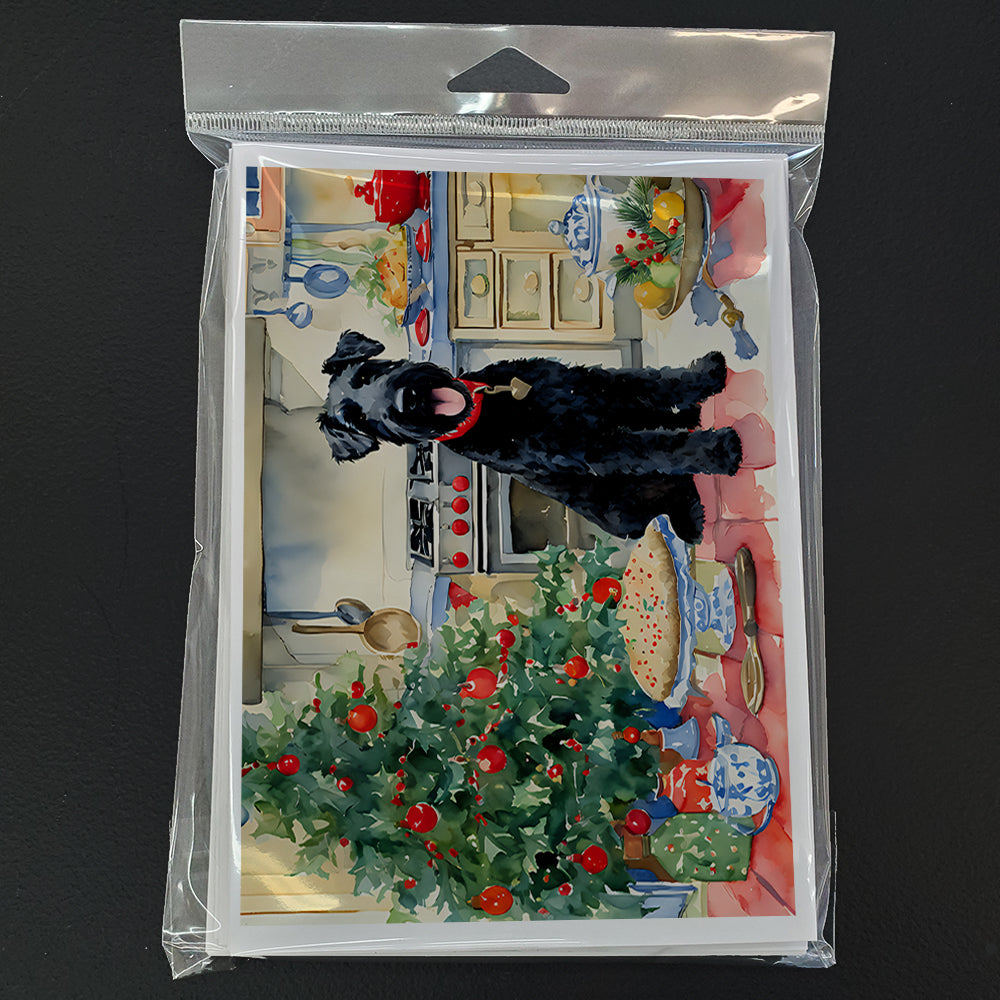 Kerry Blue Terrier Christmas Cookies Greeting Cards Pack of 8