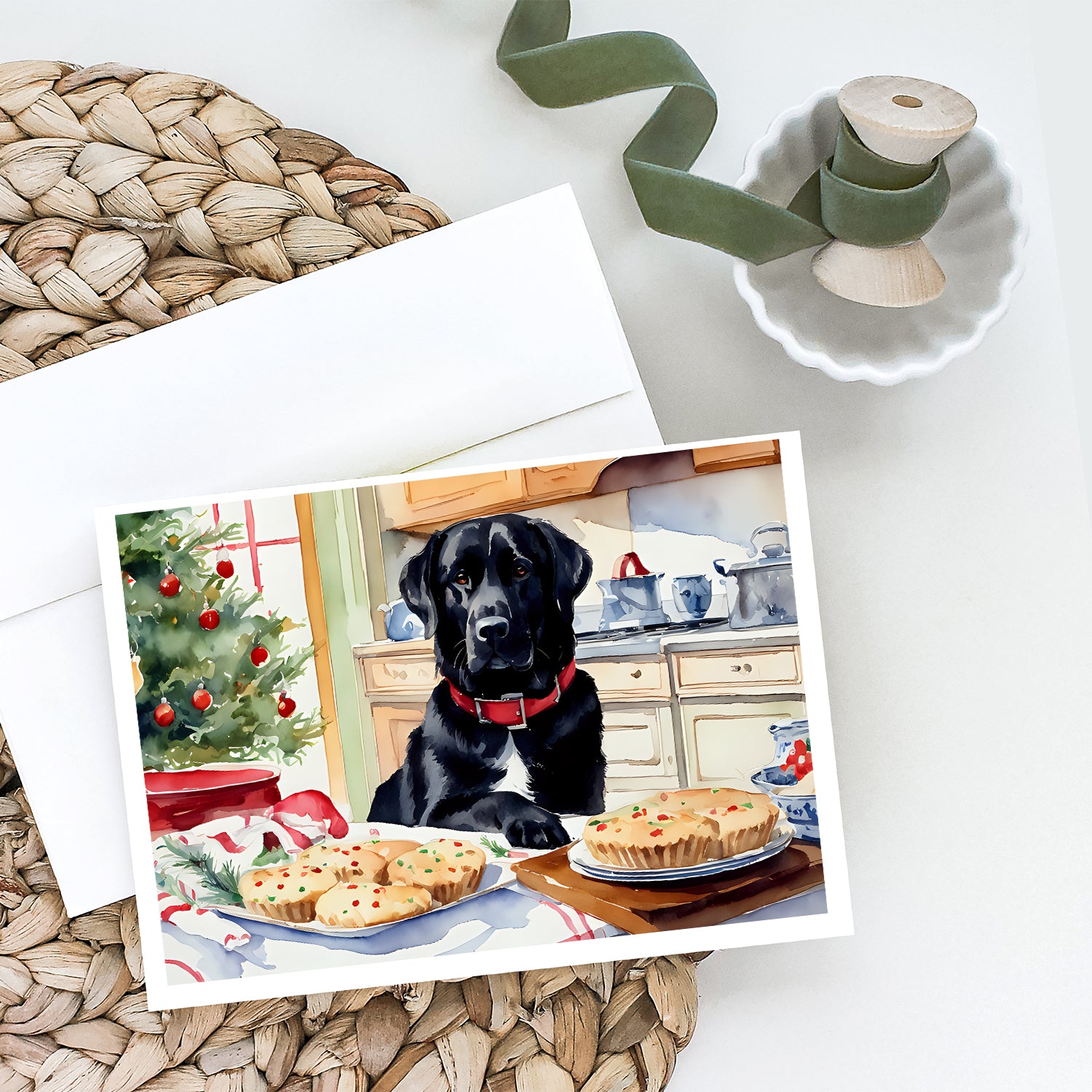 Buy this Labrador Retriever Christmas Cookies Greeting Cards Pack of 8