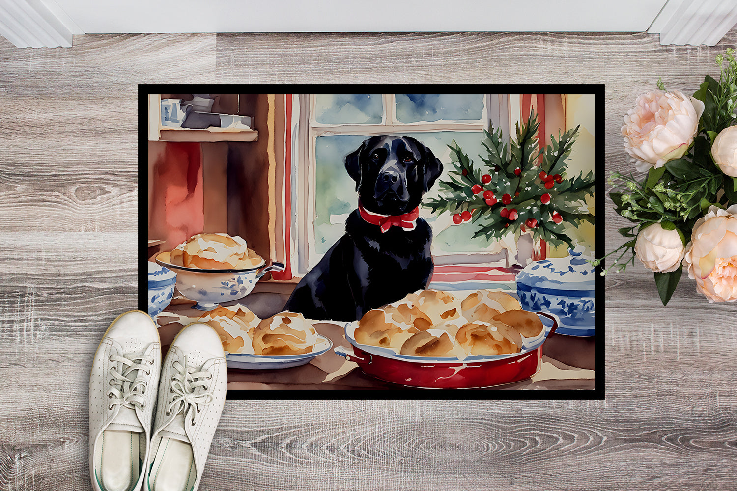 Labrador Retriever Christmas Cookies Doormat