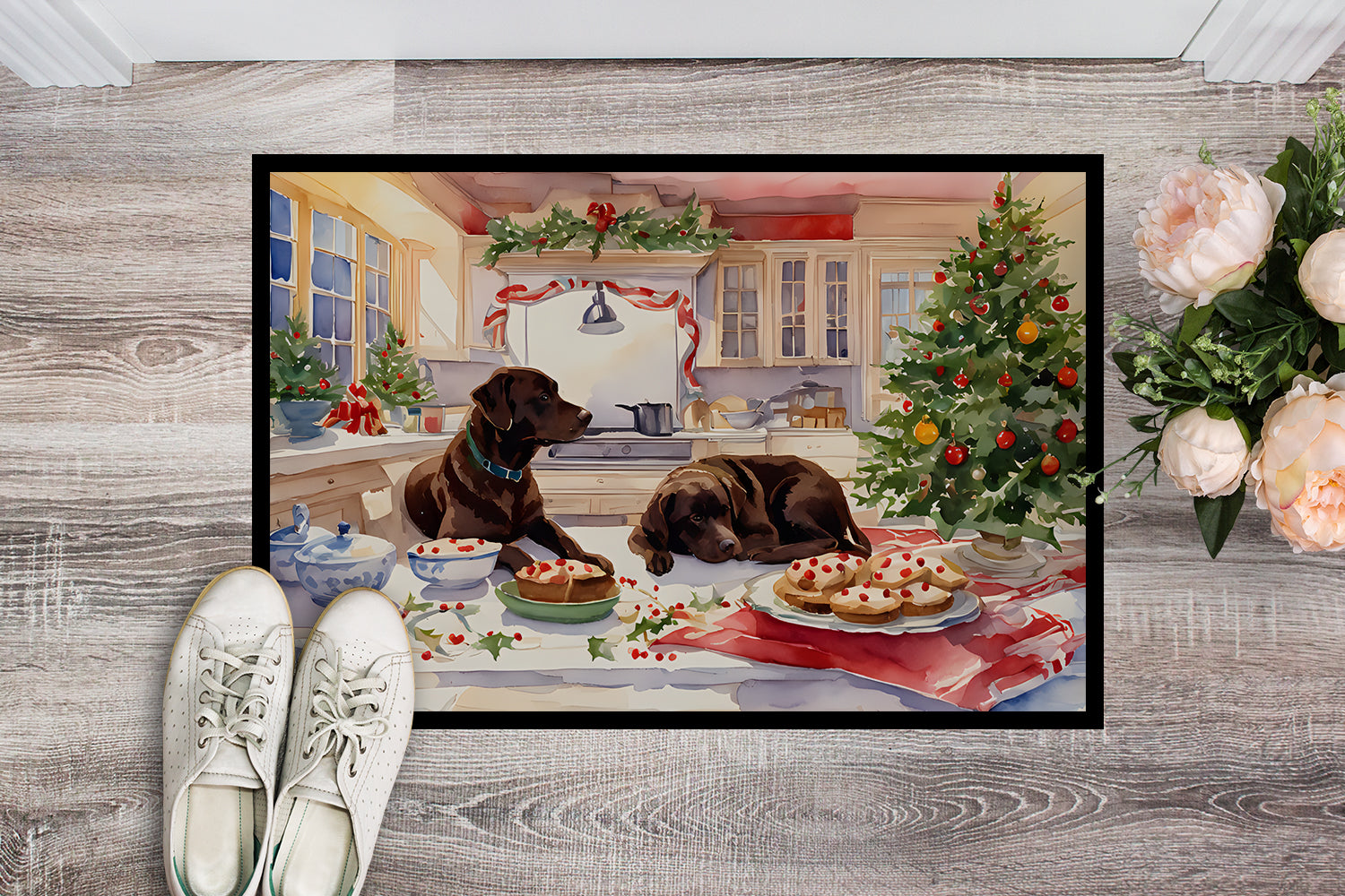 Buy this Labrador Retriever Christmas Cookies Doormat