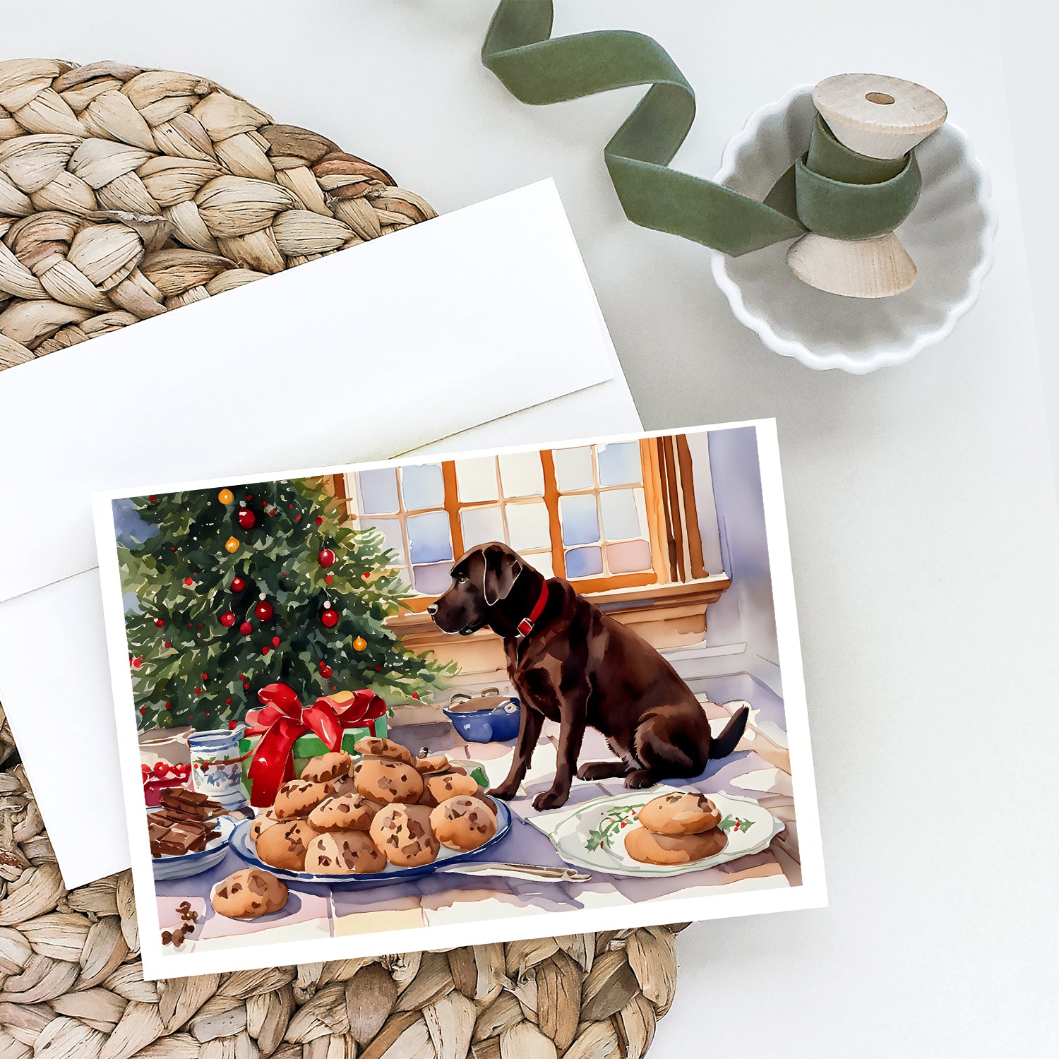 Buy this Labrador Retriever Christmas Cookies Greeting Cards Pack of 8