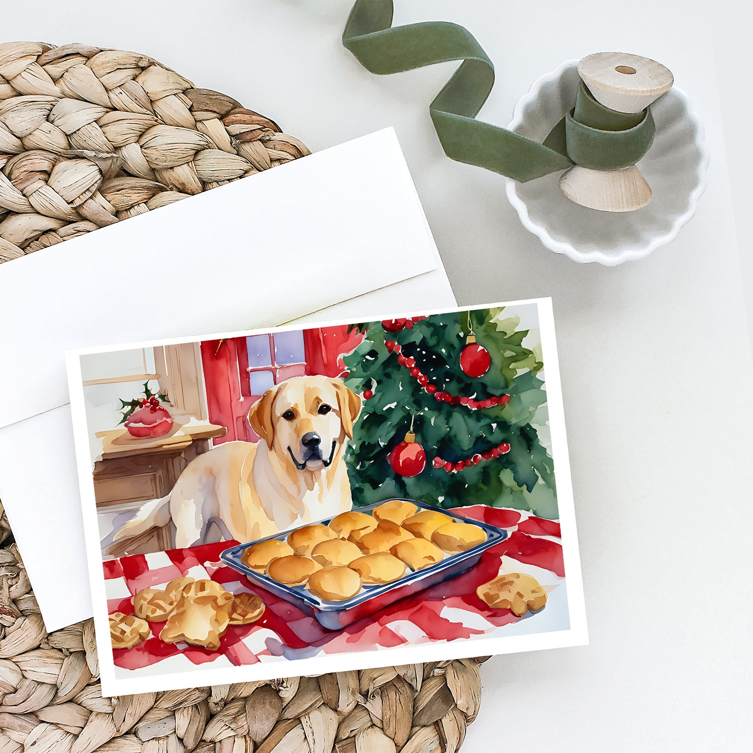 Buy this Labrador Retriever Christmas Cookies Greeting Cards Pack of 8