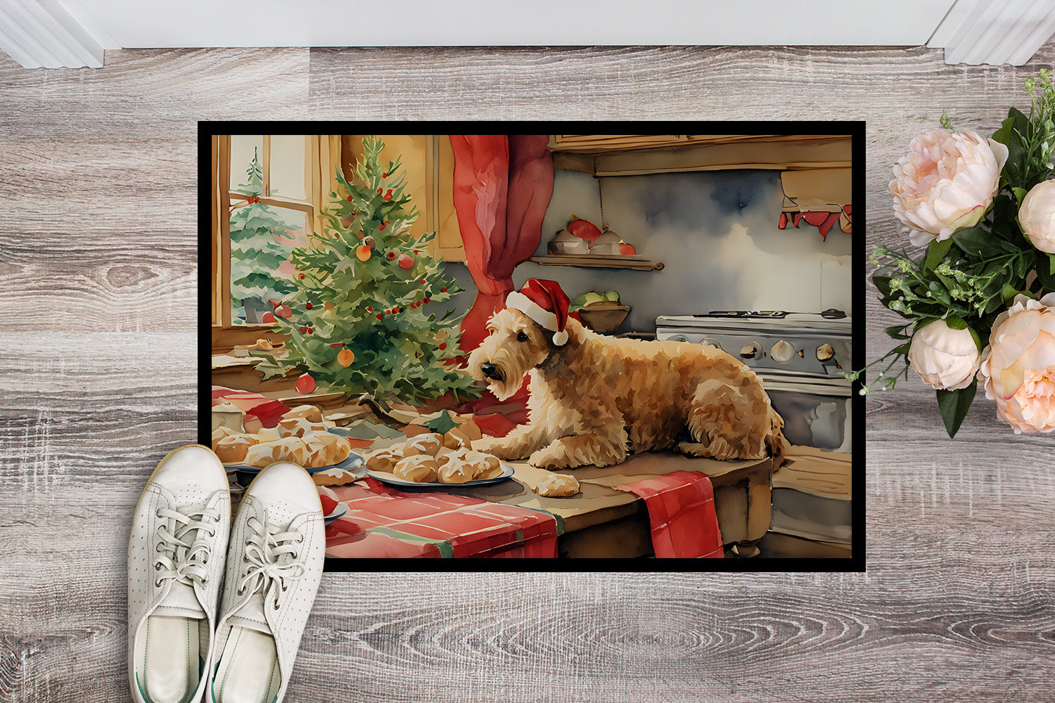 Buy this Lakeland Terrier Christmas Cookies Doormat