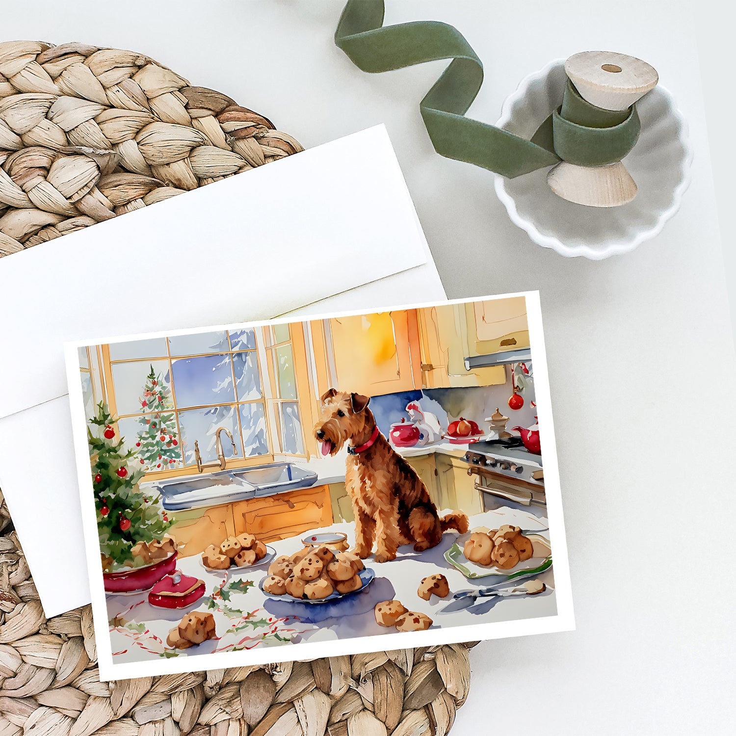 Buy this Lakeland Terrier Christmas Cookies Greeting Cards Pack of 8