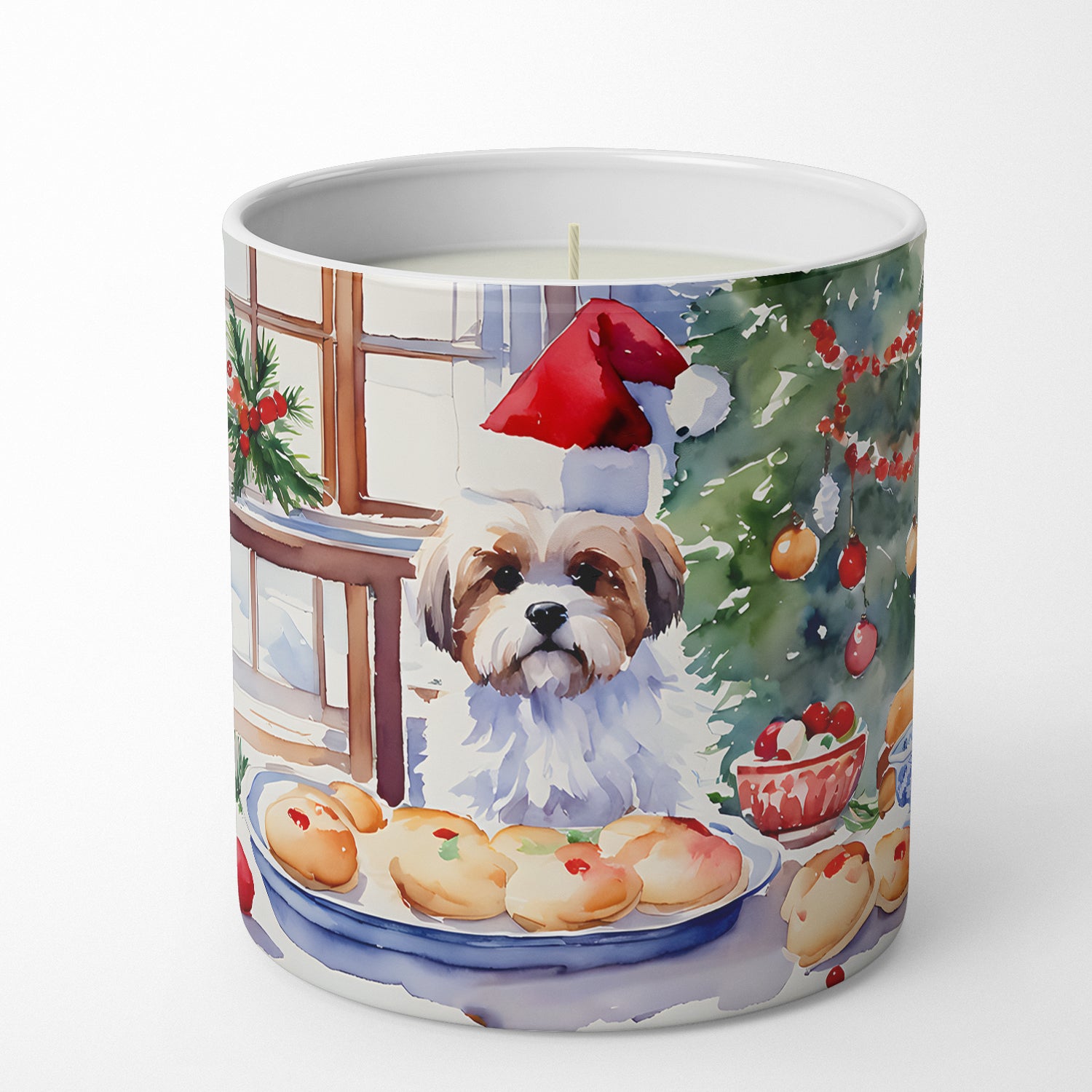 Buy this Lhasa Apso Christmas Cookies Decorative Soy Candle