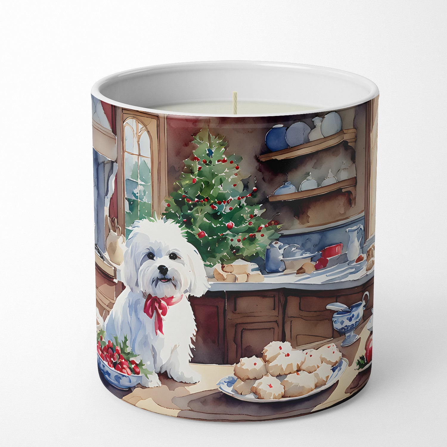 Buy this Maltese Christmas Cookies Decorative Soy Candle