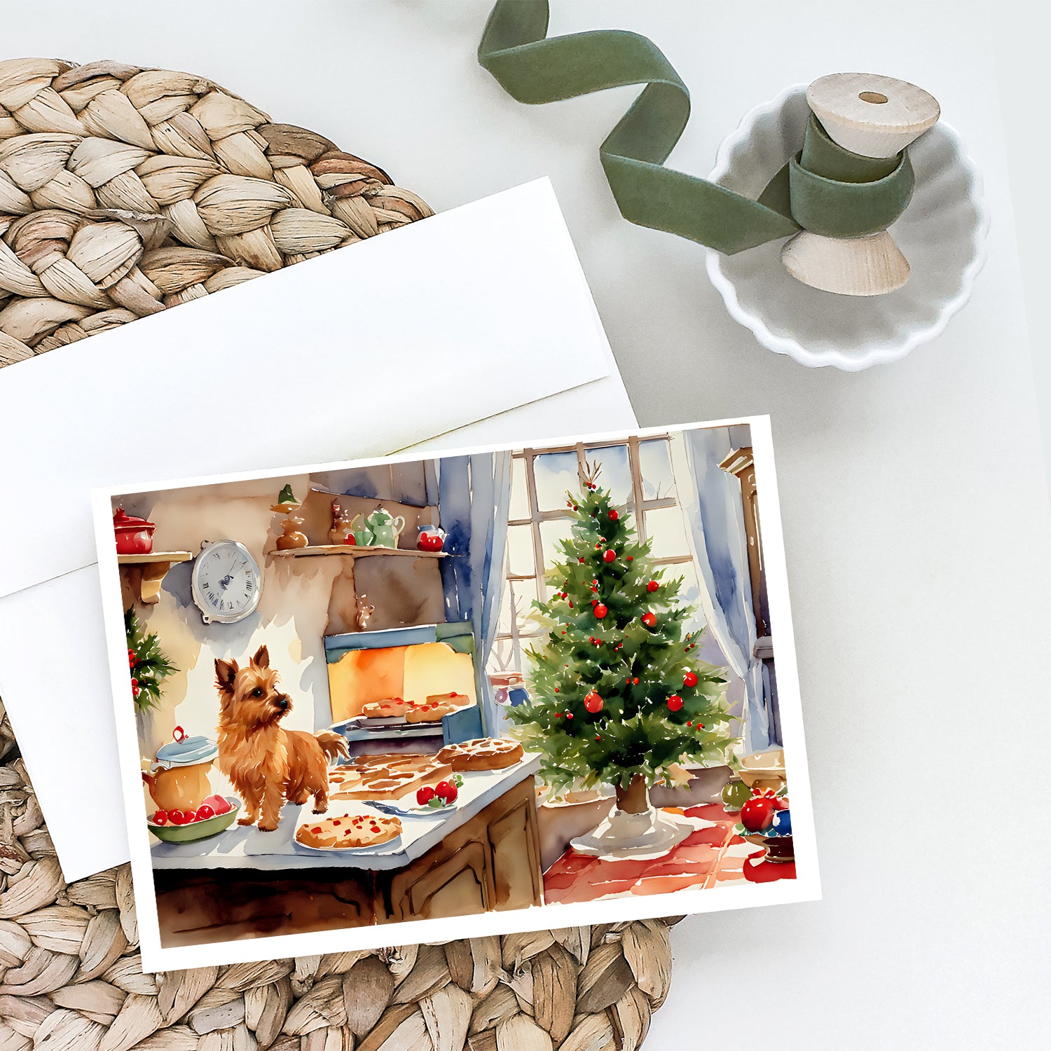 Norwich Terrier Christmas Cookies Greeting Cards Pack of 8