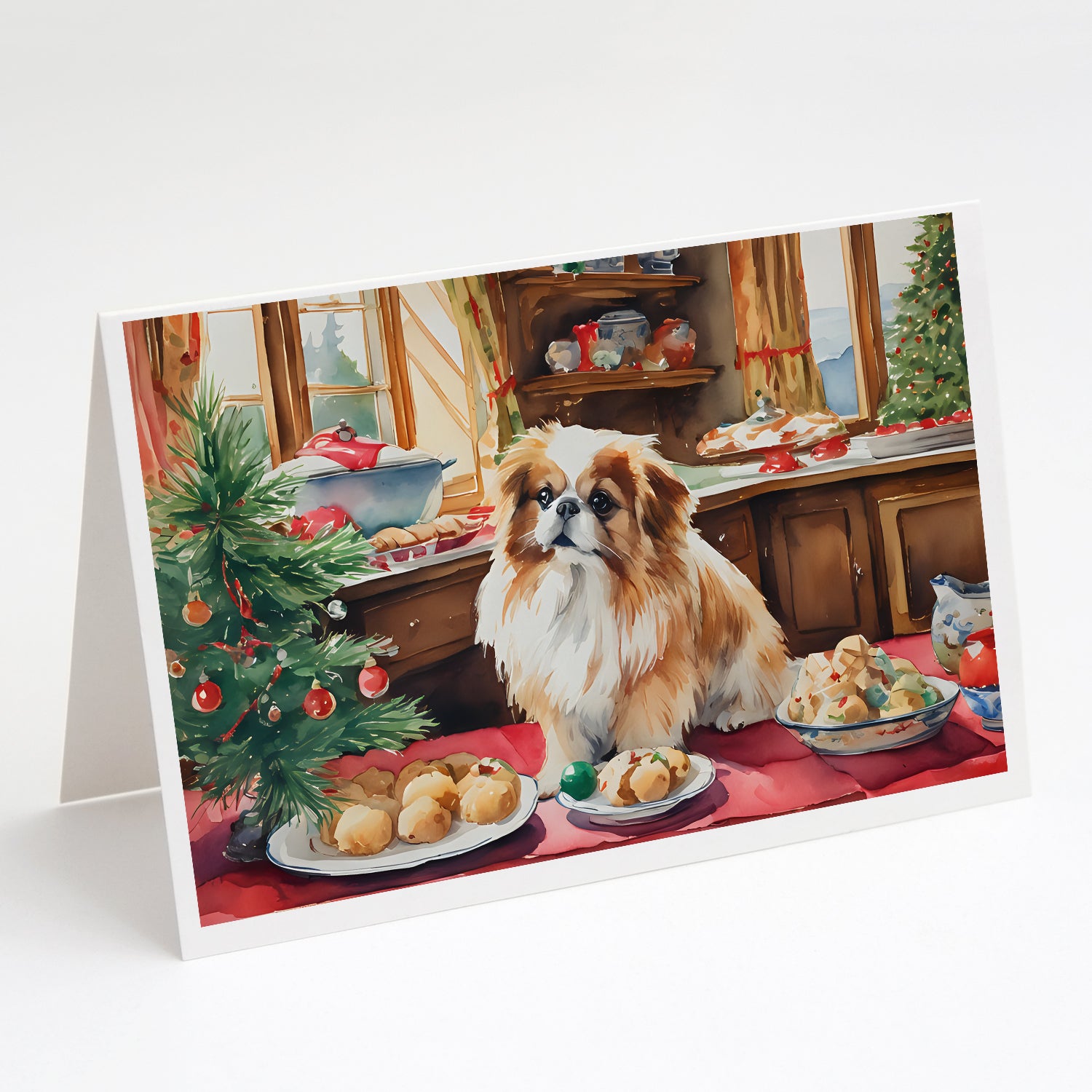 Buy this Pekingese Christmas Cookies Greeting Cards Pack of 8