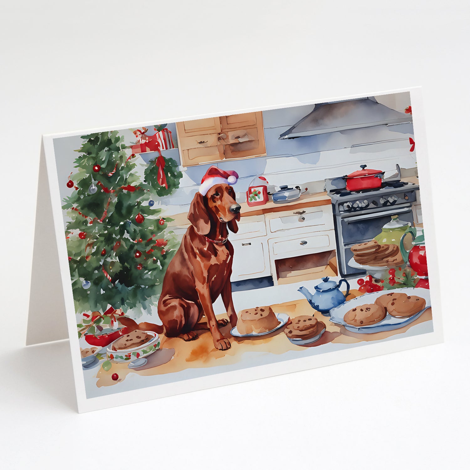 Buy this Redbone Coonhound Christmas Cookies Greeting Cards Pack of 8