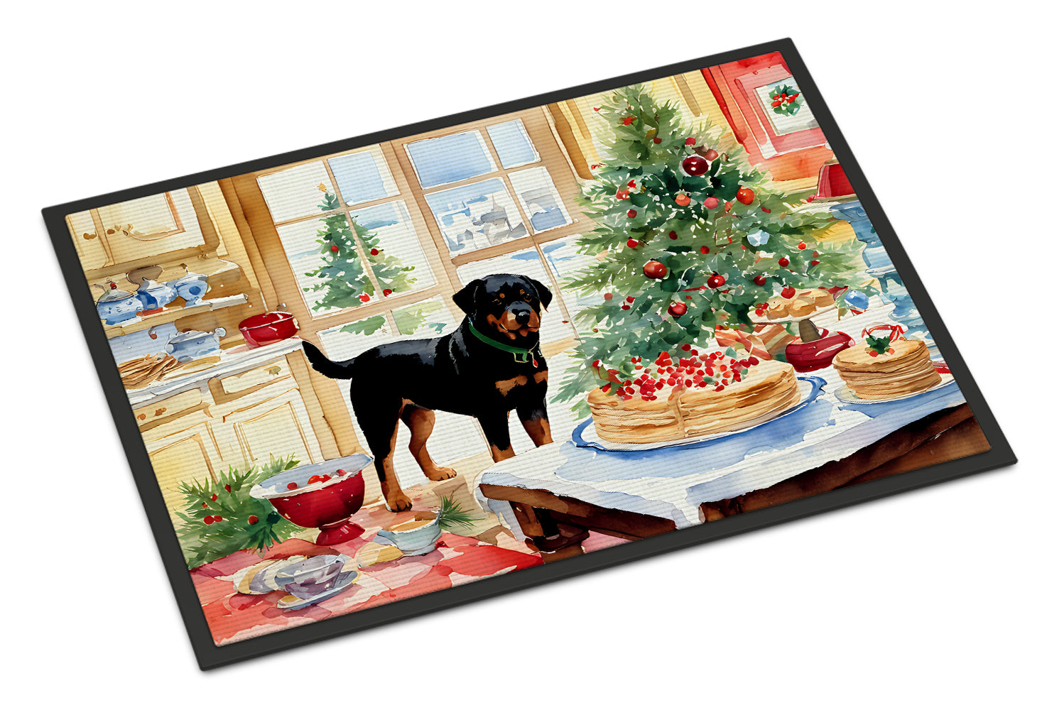 Buy this Rottweiler Christmas Cookies Doormat