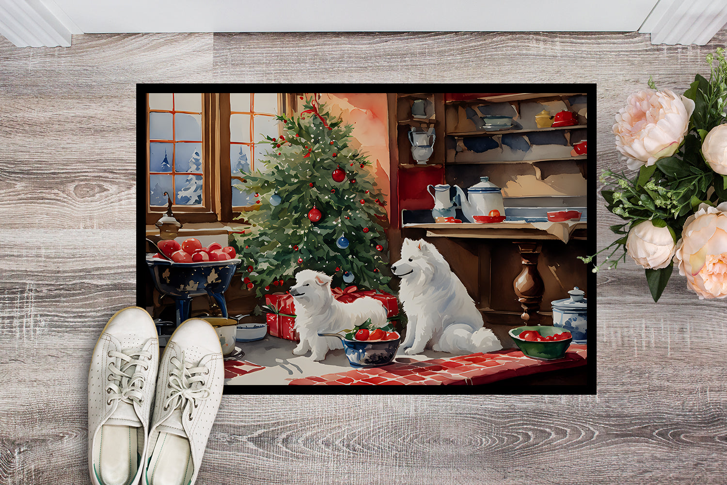 Buy this Samoyed Christmas Cookies Doormat