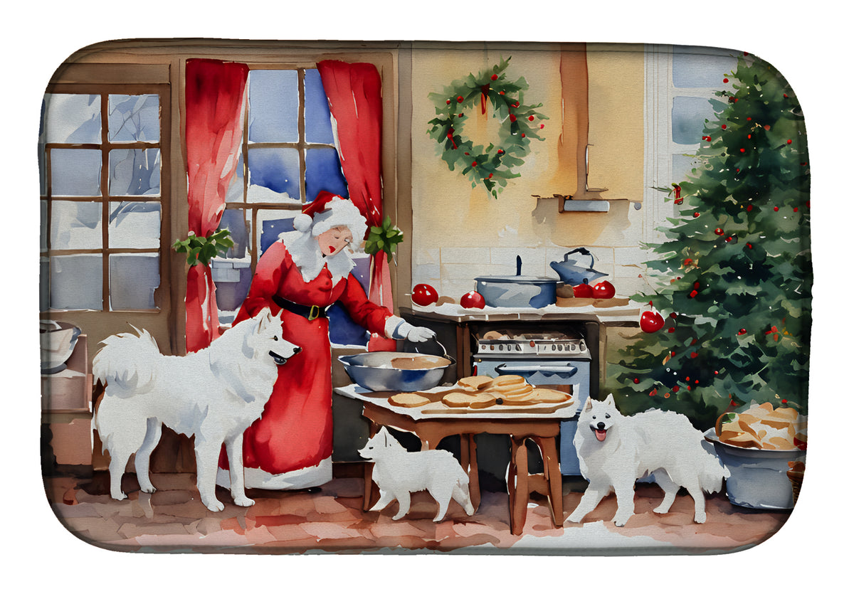 Buy this Samoyed Christmas Cookies Dish Drying Mat