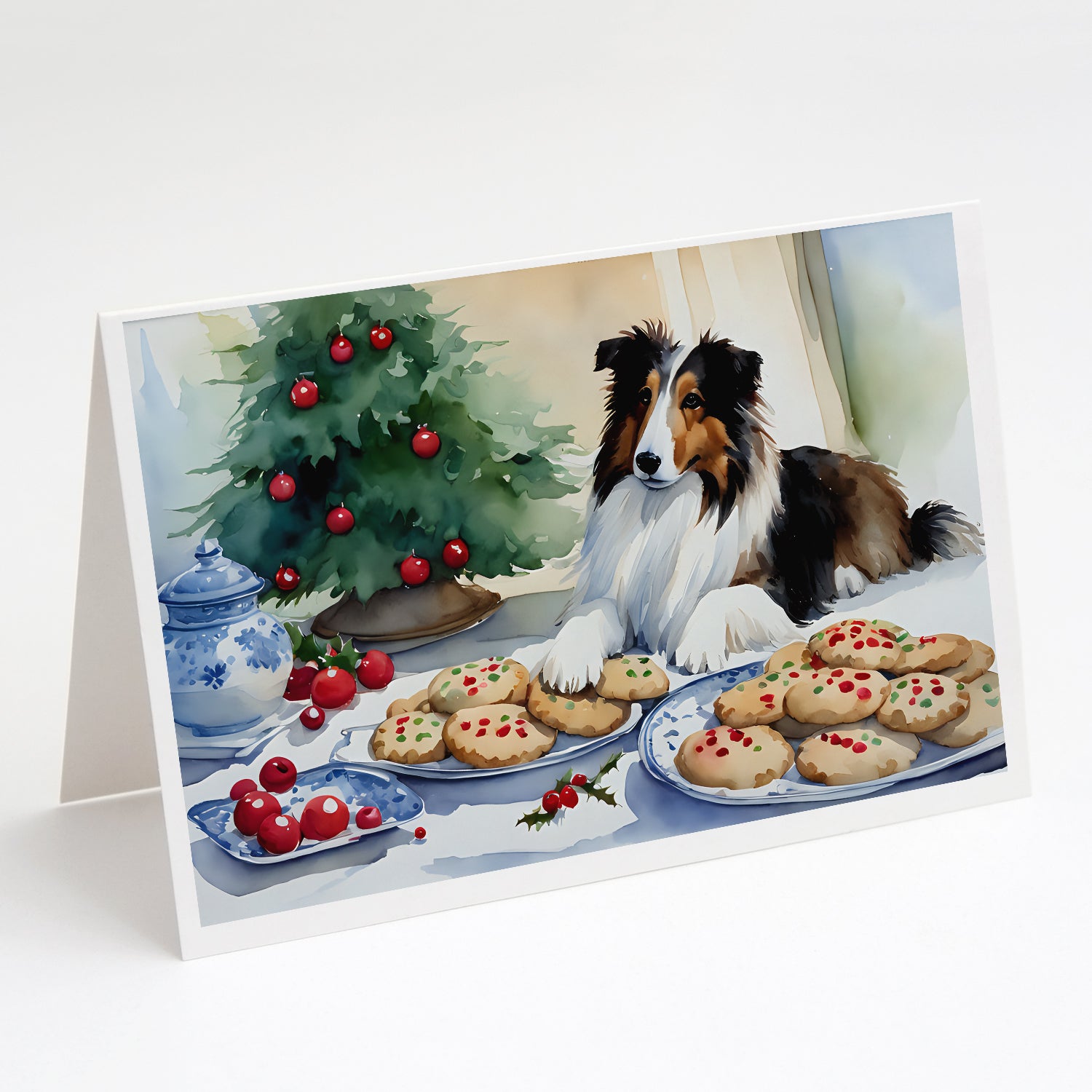 Buy this Sheltie Christmas Cookies Greeting Cards Pack of 8