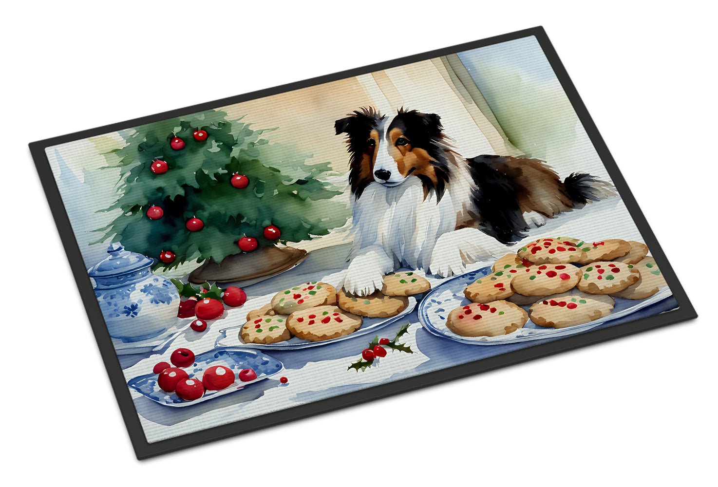 Buy this Sheltie Christmas Cookies Doormat