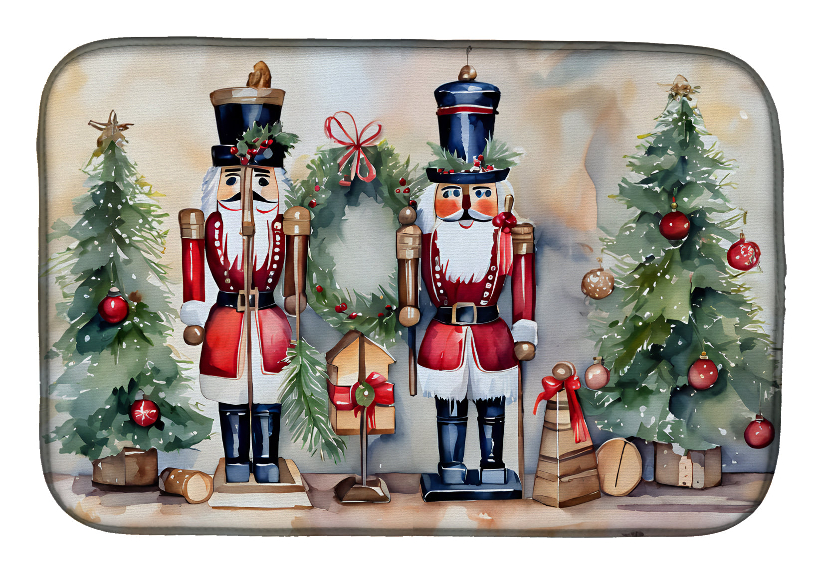 Buy this Christmas Nutcrackers Dish Drying Mat