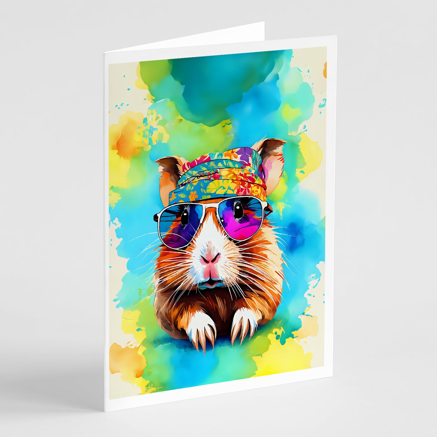 Buy this Hippie Animal Guinea Pig Greeting Cards Pack of 8