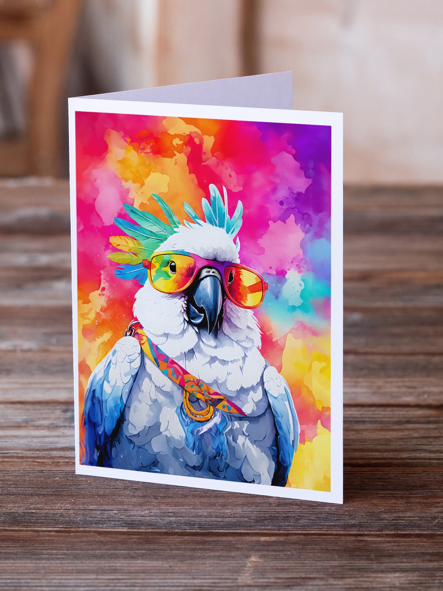 Hippie Animal Cockatoo Greeting Cards Pack of 8