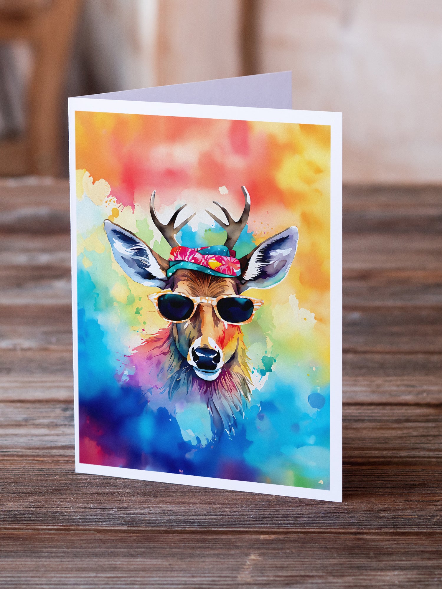 Buy this Hippie Animal Deer Greeting Cards Pack of 8