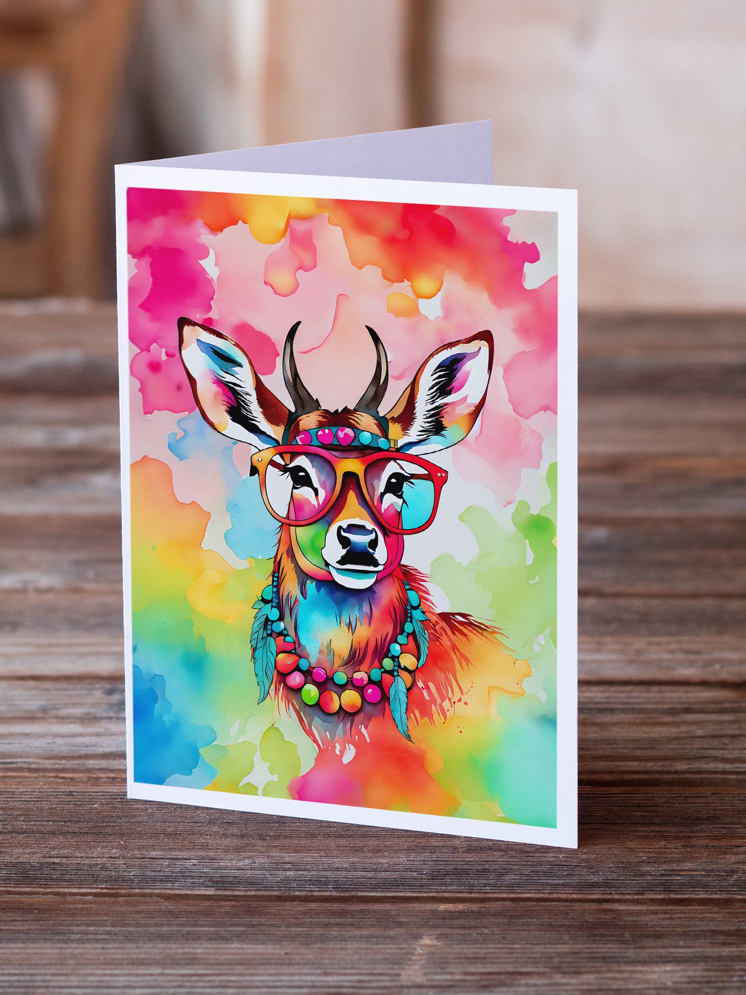 Buy this Hippie Animal Deer Greeting Cards Pack of 8